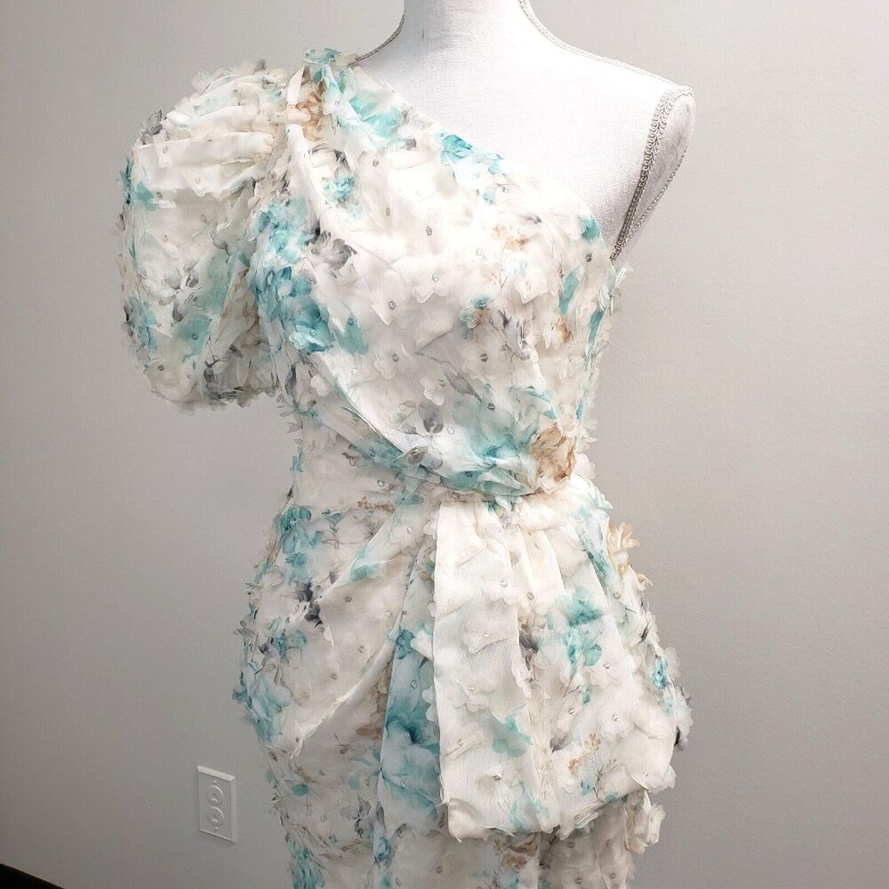 Elliatt Nala 3D Floral Applique One Shoulder Dress Size XS - Picture 5 of 12